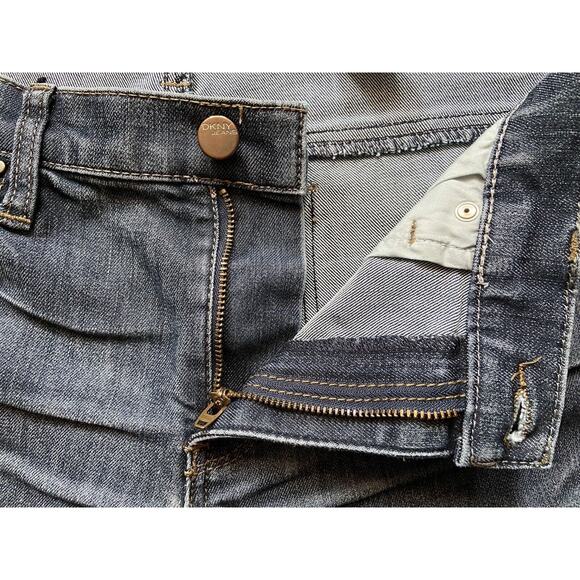 DKNY Jeans Distressed Mid-Rise Denim Jeans sz 8 - Picture 4 of 7